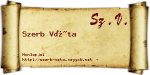 Szerb Véta névjegykártya